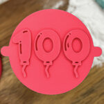 Balloon Milestone 100 Fondant Stamp