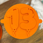Balloon Milestone 13 Fondant Stamp