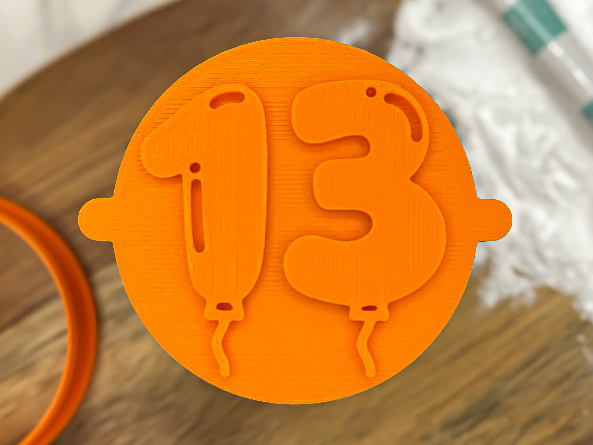 Balloon Milestone 13 Fondant Stamp Balloon Milestone 13 Fondant Stamp