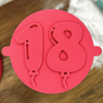 Balloon Milestone 18 Fondant Stamp
