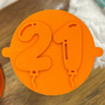 Balloon Milestone 21 Fondant Stamp