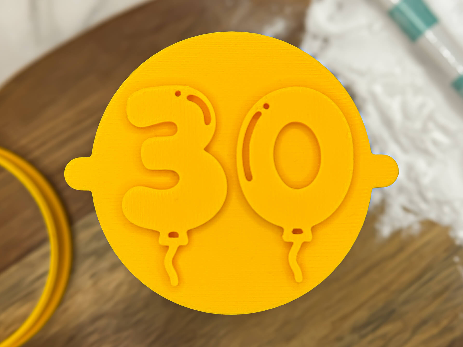 Balloon Milestone 30 Fondant Stamp Balloon Milestone 30 Fondant Stamp