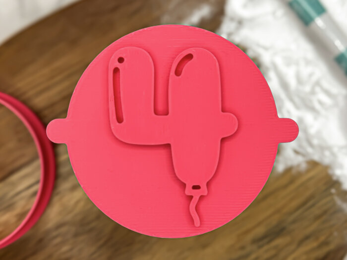 Balloon Milestone 4 Fondant Stamp