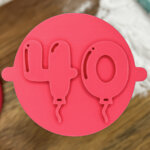 Balloon Milestone 40 Fondant Stamp
