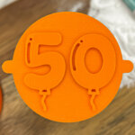 Balloon Milestone 50 Fondant Stamp