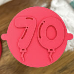 Balloon Milestone 70 Fondant Stamp