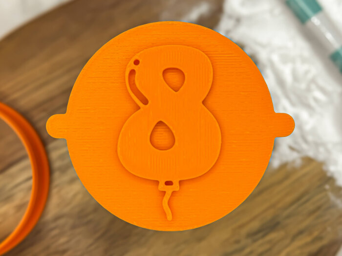Balloon Milestone 8 Fondant Stamp