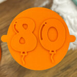 Balloon Milestone 80 Fondant Stamp