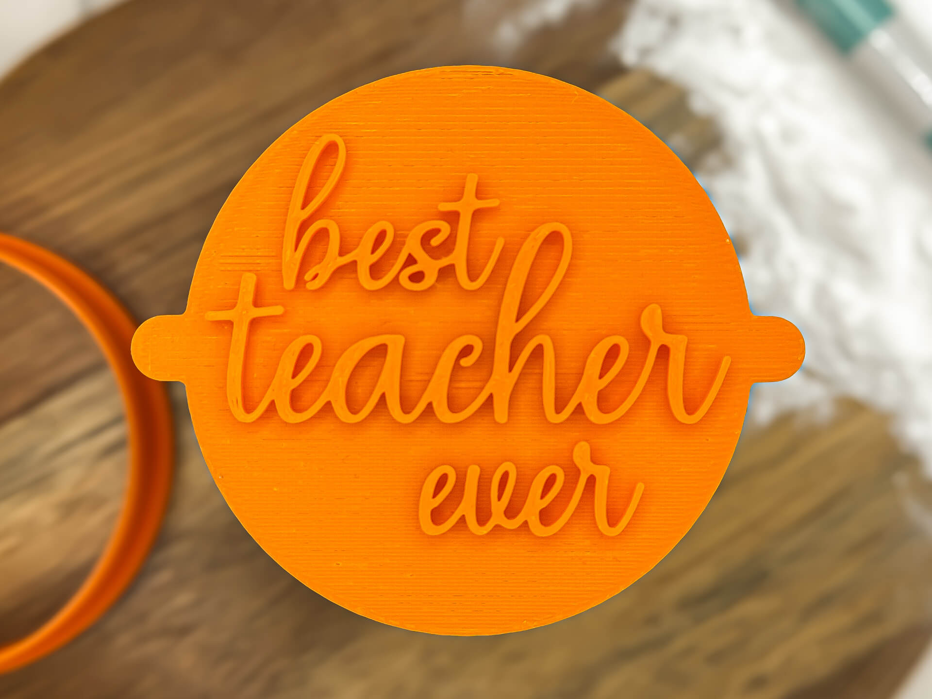 Best Teacher Ever Fancy Fondant Stamp Best Teacher Ever Fancy Fondant Stamp