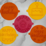 Birthday Fondant Stamps Set of 5
