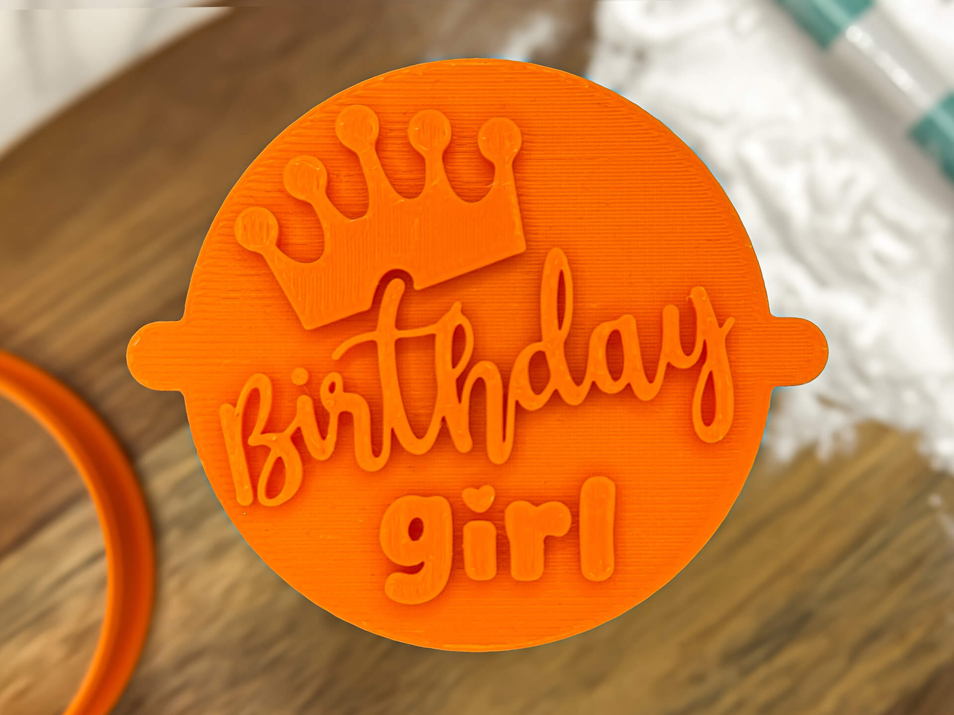 Birthday Girl Fondant Stamp Birthday Girl Fondant Stamp