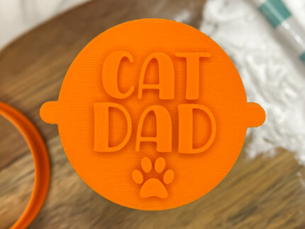 Cat Dad Fondant Stamp