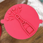 Champagne Prosecco Bottle Fondant Stamp