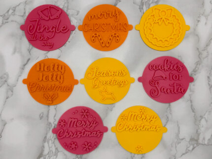 Christmas Fondant Stamp Set of 8