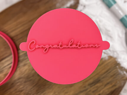 Congratulations Fondant Stamp