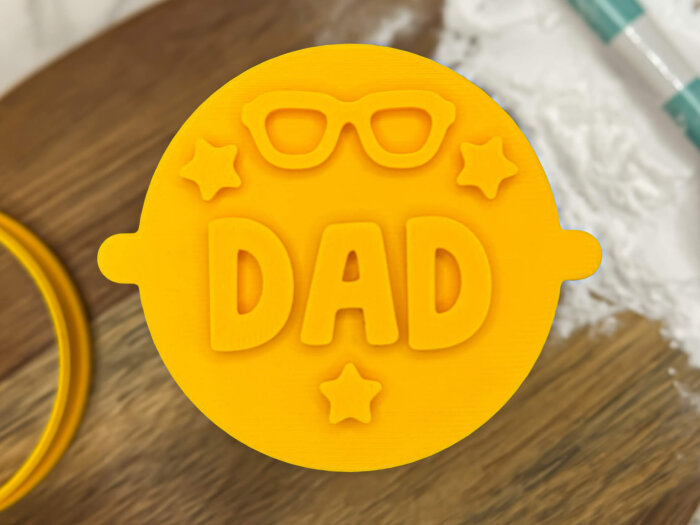 Dad Glasses Stars Fondant Stamp