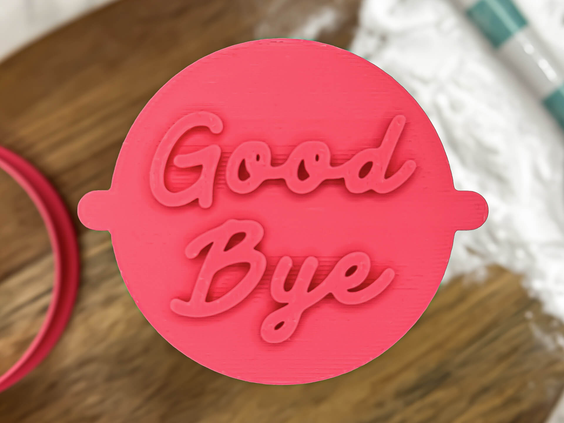 Good Bye Fondant Stamp Good Bye Fondant Stamp
