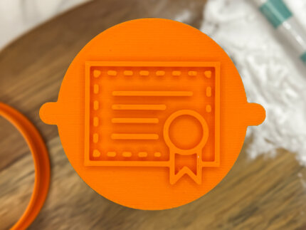 Graduation Diploma Fondant Stamp