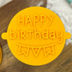 Happy Birthday Bunting Fondant Stamp