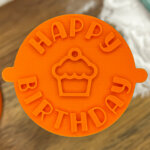 Happy Birthday Cupcake Fondant Stamp