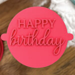 Happy Birthday Fancy Fondant Stamp