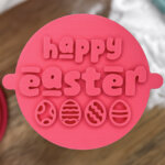 Happy Easter Eggs Fondant Stamp