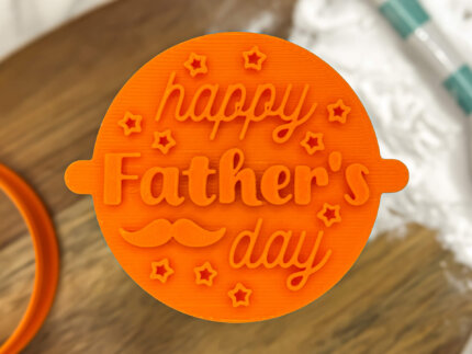 Happy Father's Day Stars Fondant Stamp
