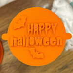 Happy Halloween Bats Fondant Stamp