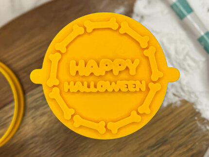 Happy Halloween Bones Fondant Stamp