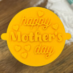 Happy Mother's Day Hearts Fondant Stamp
