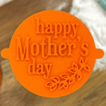 Happy Mother's Day Leaves Fondant Stamp