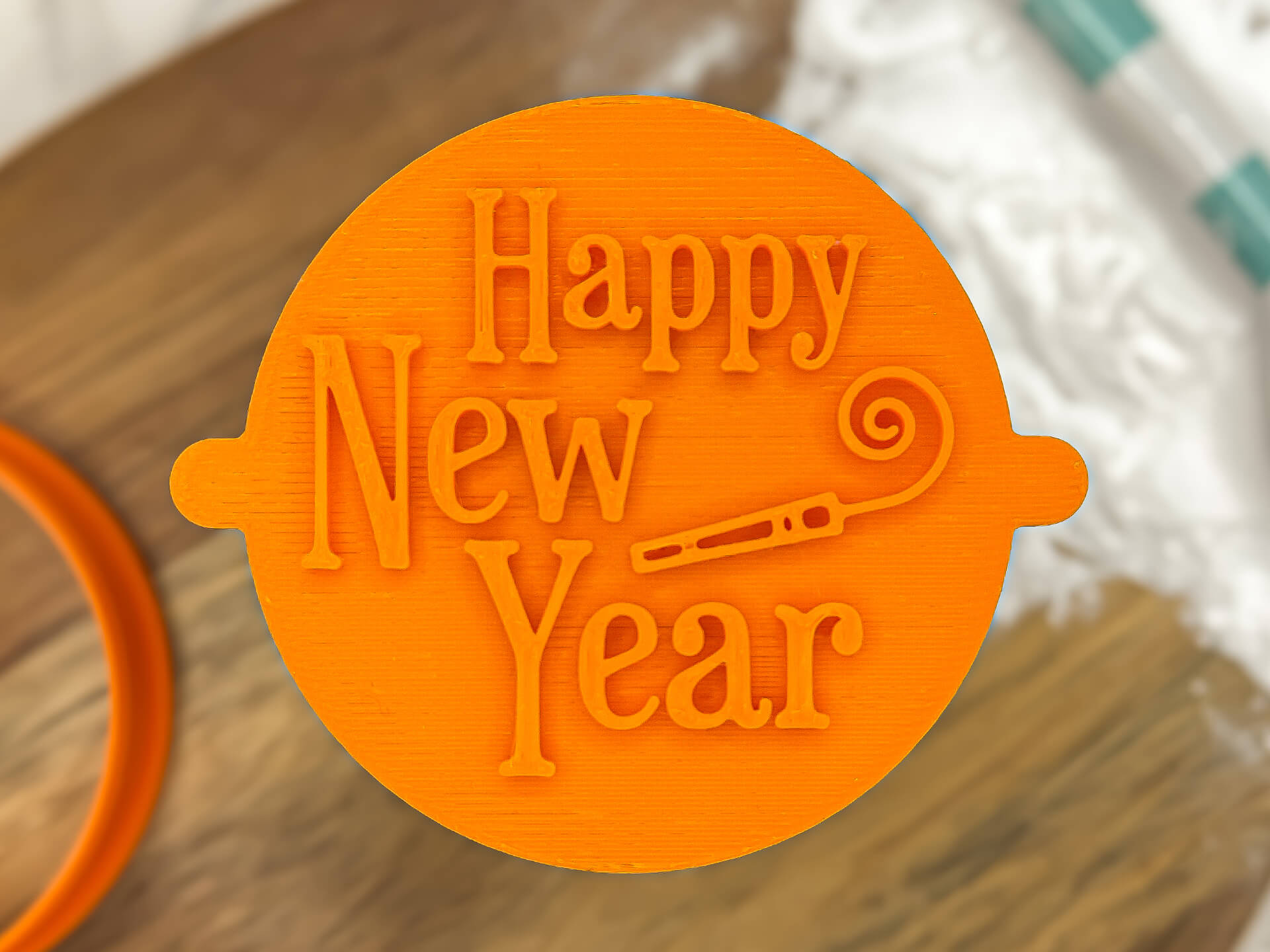 Happy New Year Fondant Stamp