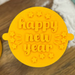 Happy New Year Stars Fondant Stamp