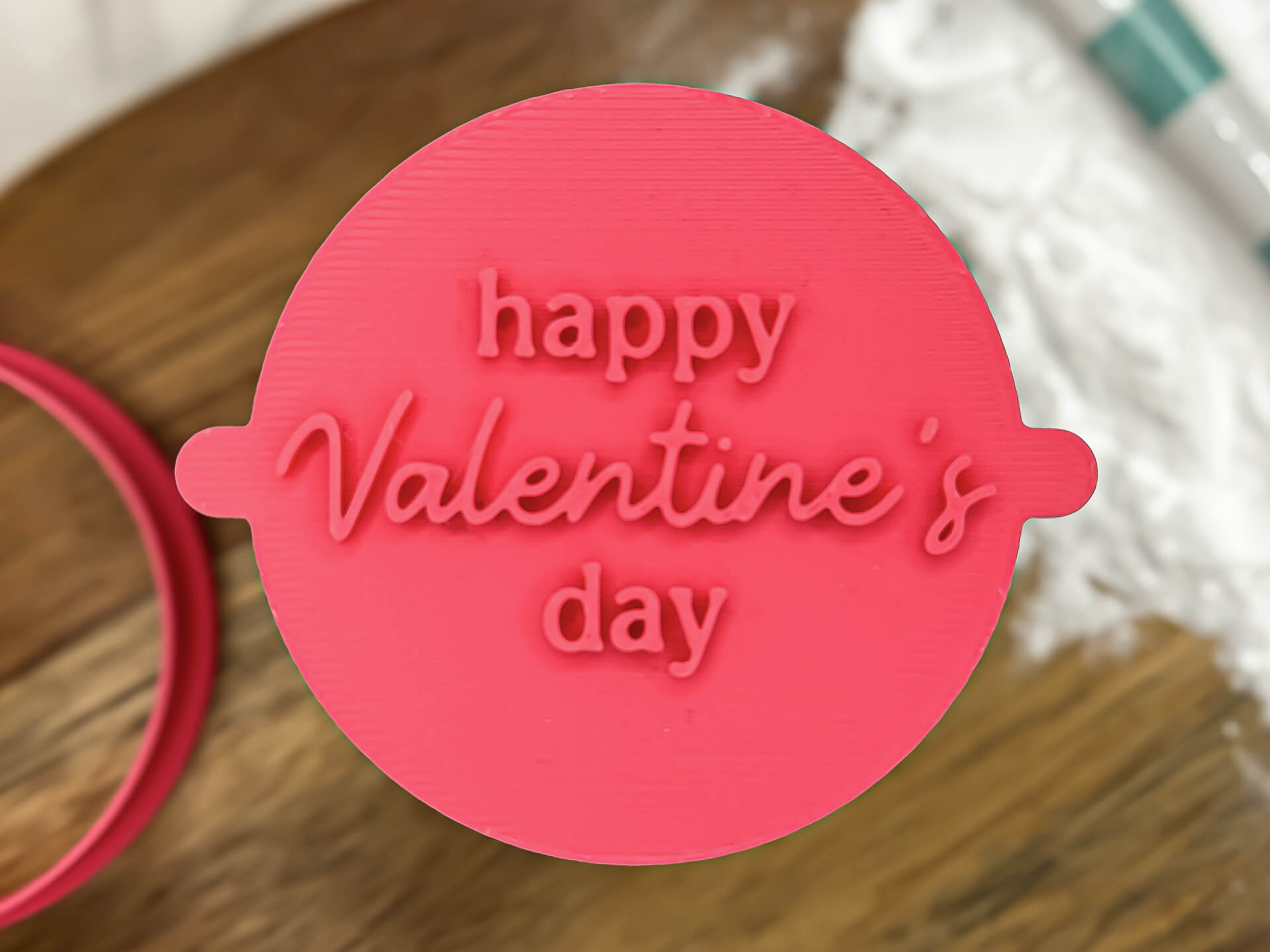 Happy Valentine's Day Fondant Stamp Happy Valentine's Day Fondant Stamp