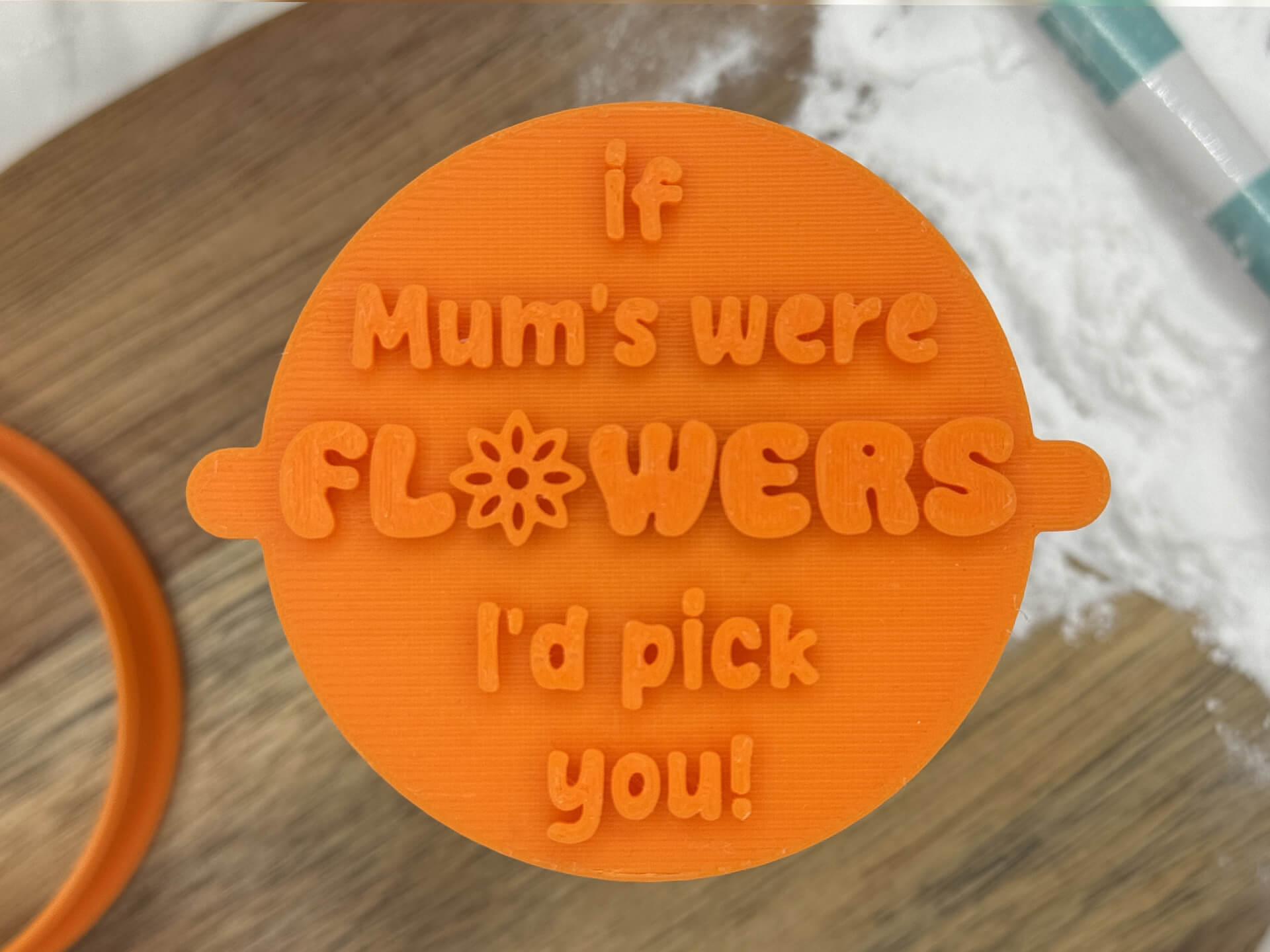 If Mum’s Were Flowers I’d Pick You Fondant Stamp