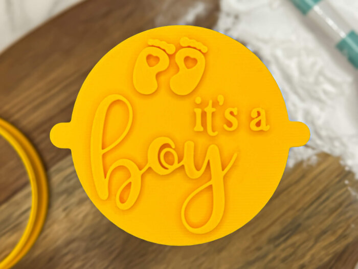 It's a Boy Fondant Stamp