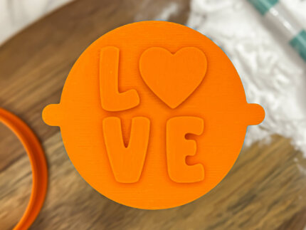 Love Heart O Fondant Stamp