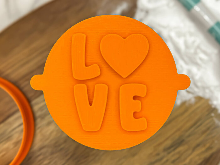 Love Heart O Fondant Stamp