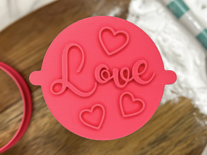 Love Hearts Fondant Stamp