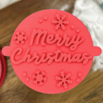 Merry Christmas Snowflakes Fondant Stamp