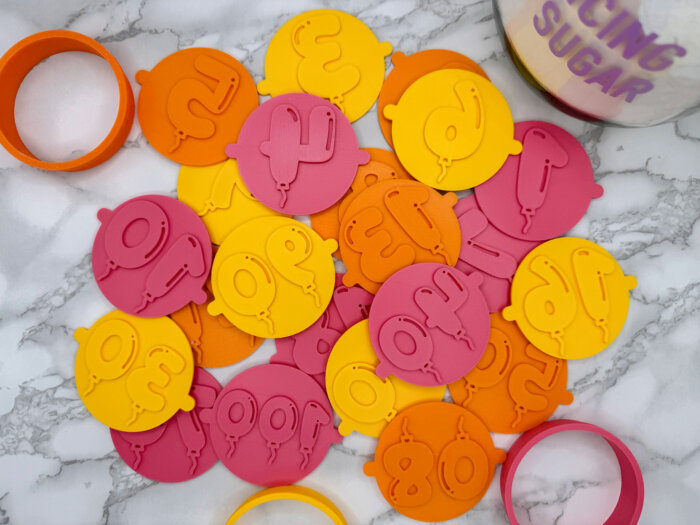 Milestone Balloons 1 100 Fondant Stamps Set of 22