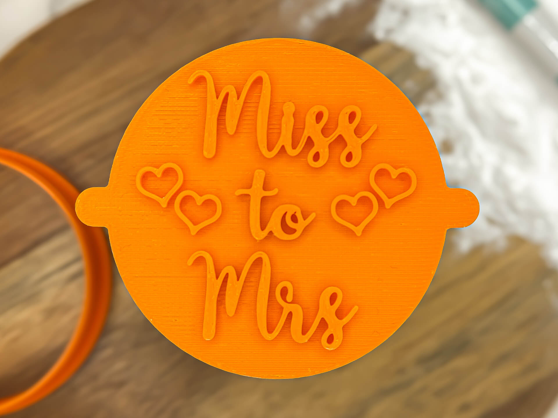 Miss To Mrs Fancy Fondant Stamp Miss To Mrs Fancy Fondant Stamp