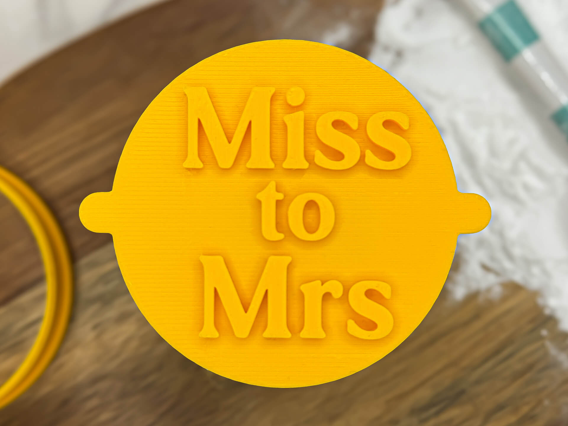 Miss To Mrs Serif Fondant Stamp Miss To Mrs Serif Fondant Stamp