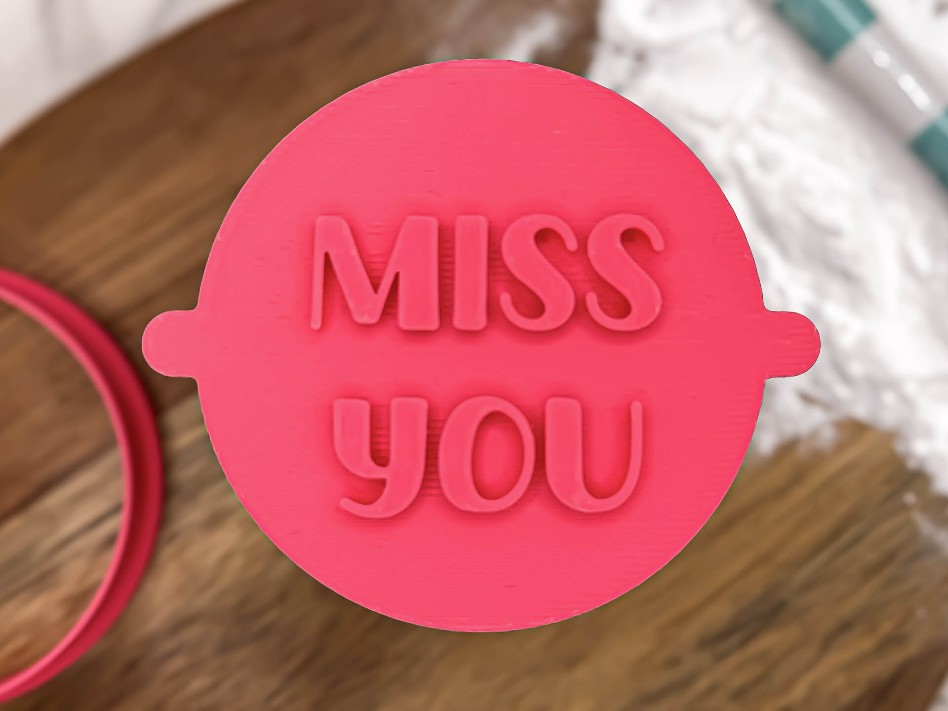 Miss You Fondant Stamp Miss You Fondant Stamp