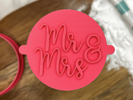 Mr & Mrs Fancy Fondant Stamp