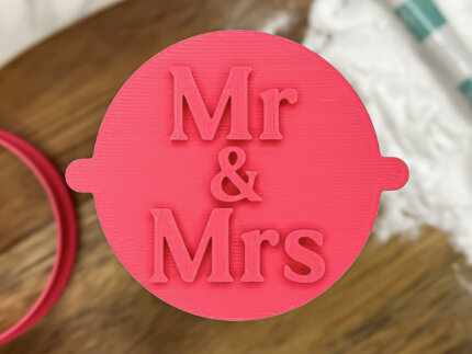 Mr & Mrs Formal Fondant Stamp