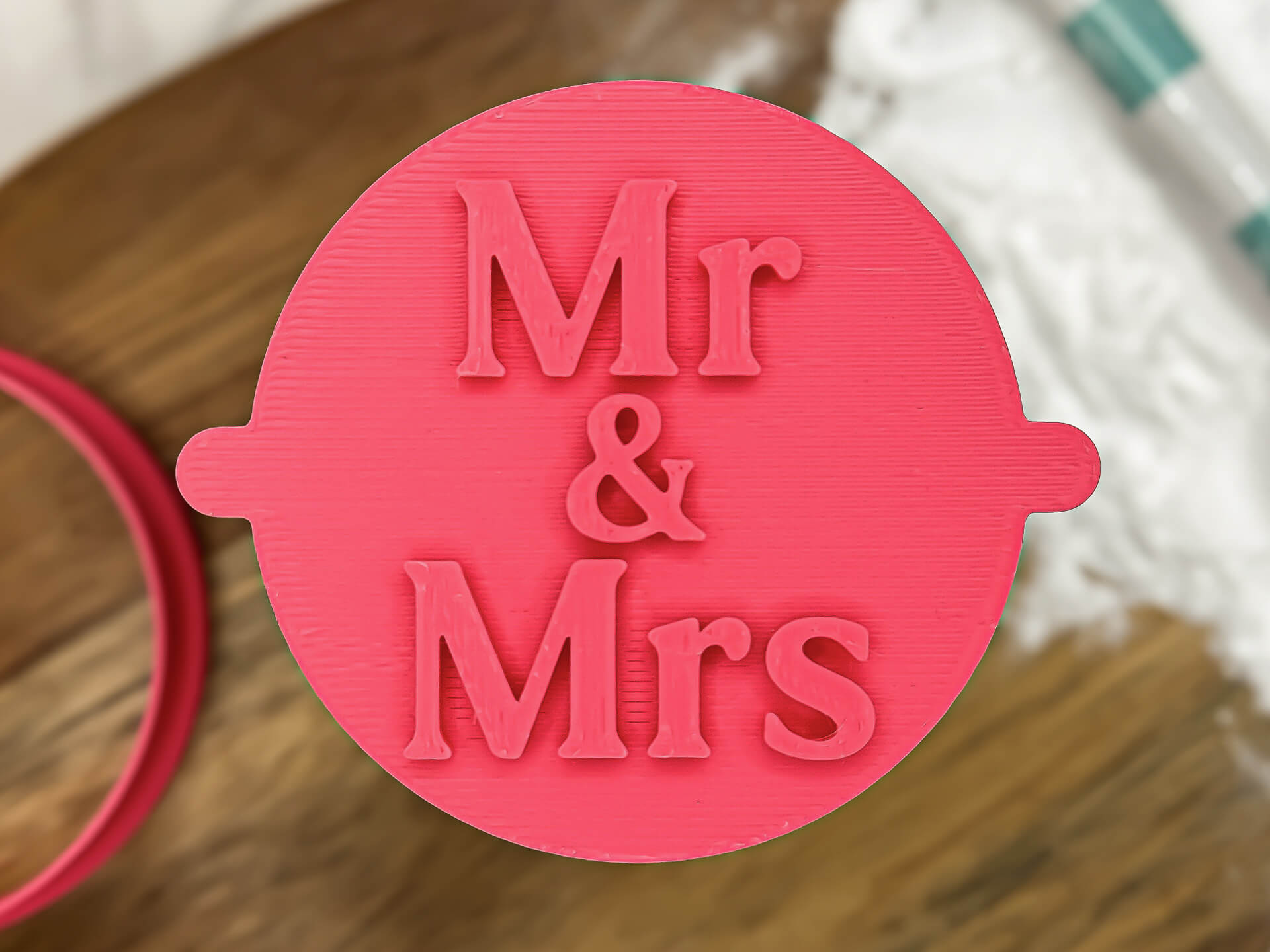 Mr & Mrs Formal Fondant Stamp Mr & Mrs Formal Fondant Stamp