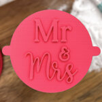 Mr & Mrs Mixed Fonts Fondant Stamp