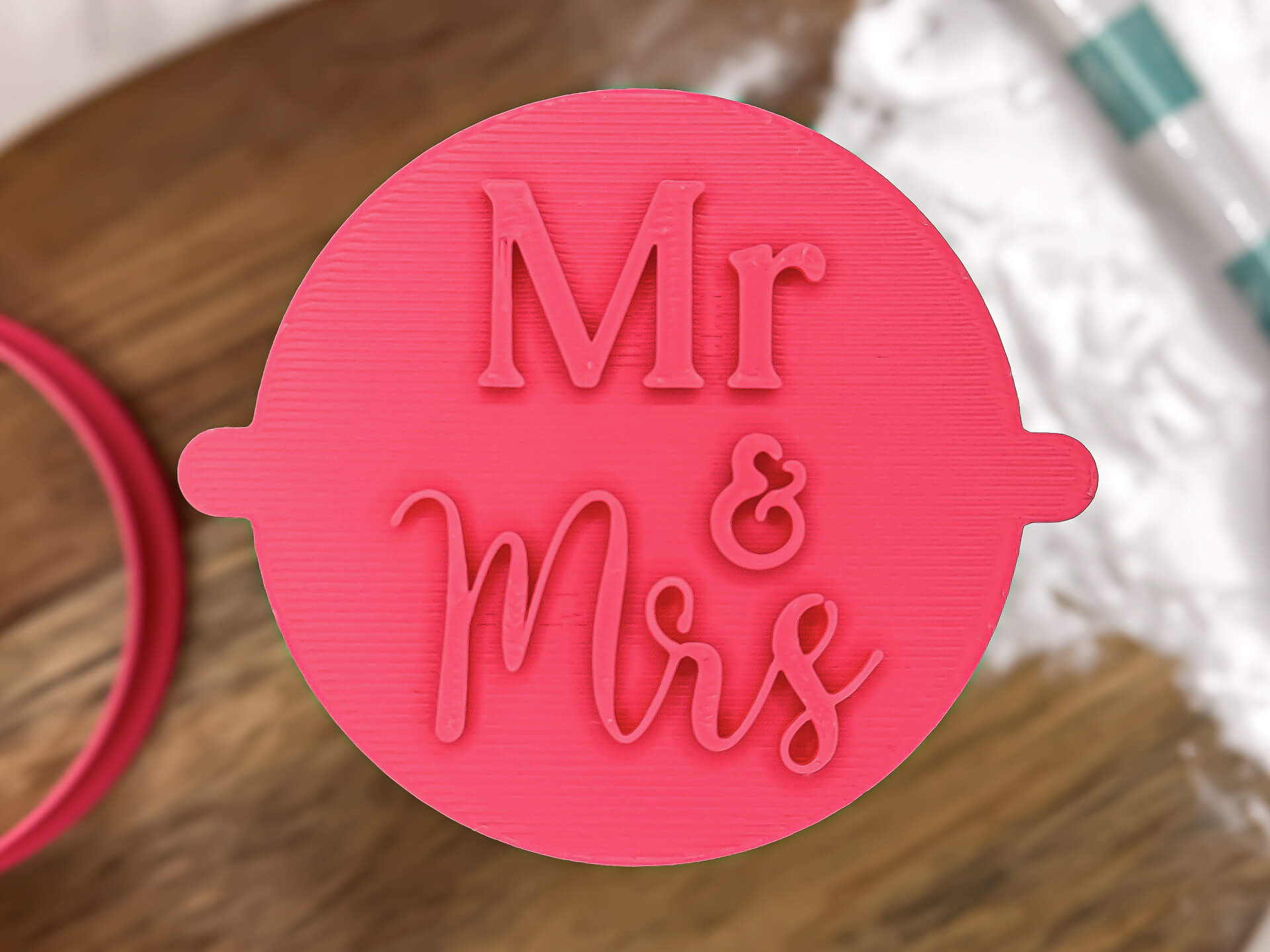 Mr & Mrs Mixed Fonts Fondant Stamp Mr & Mrs Mixed Fonts Fondant Stamp