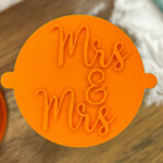 Mrs & Mrs Fancy Fondant Stamp